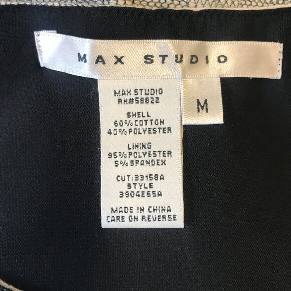 Max Studio Bohemian Abstract Geometric Cutout Cotton Shift Dress Size M - Picture 6 of 6